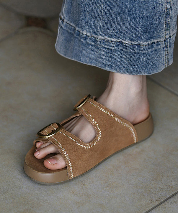 Dame Sandaler Boho Stil med Spennestropp 3