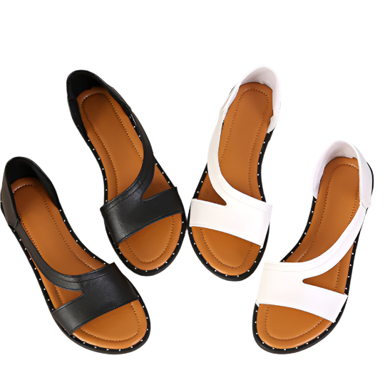 Dame Sandaler Justerbare Remmer Premium PU Lær 0