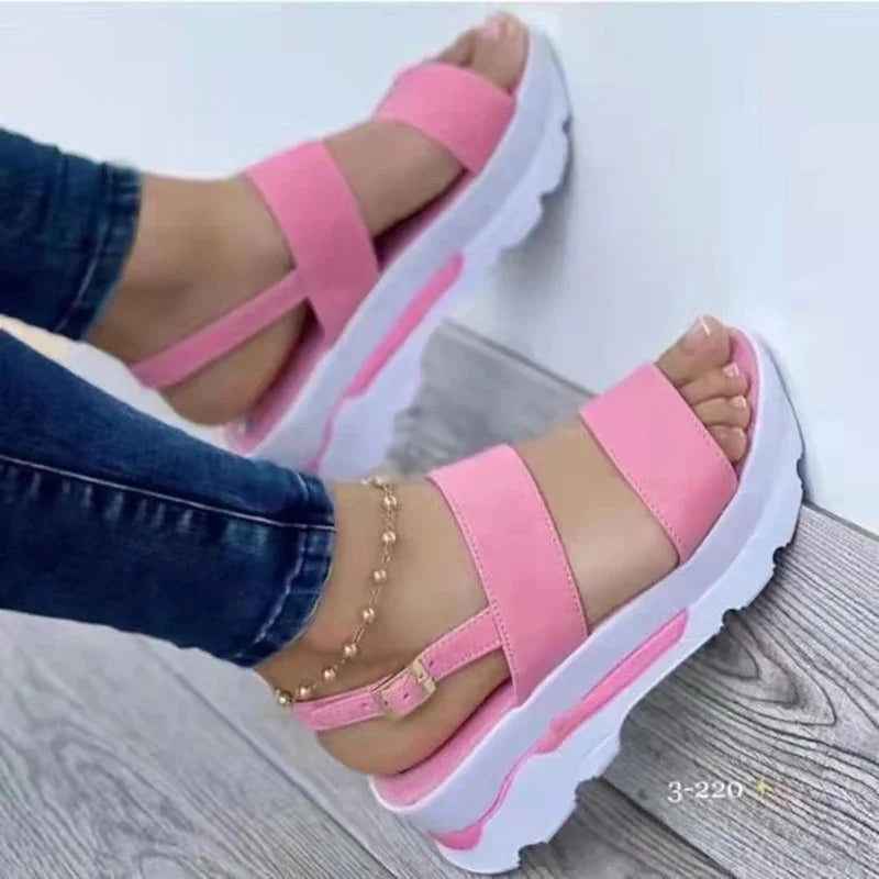Dame Sandaler Lav Plattform Moderne Design 1