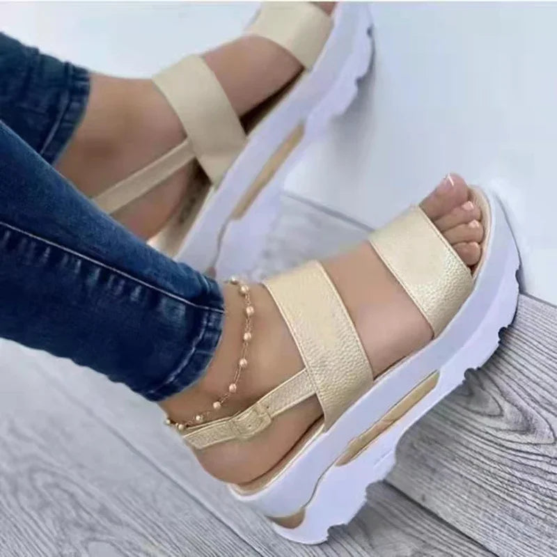 Dame Sandaler Lav Plattform Moderne Design 4