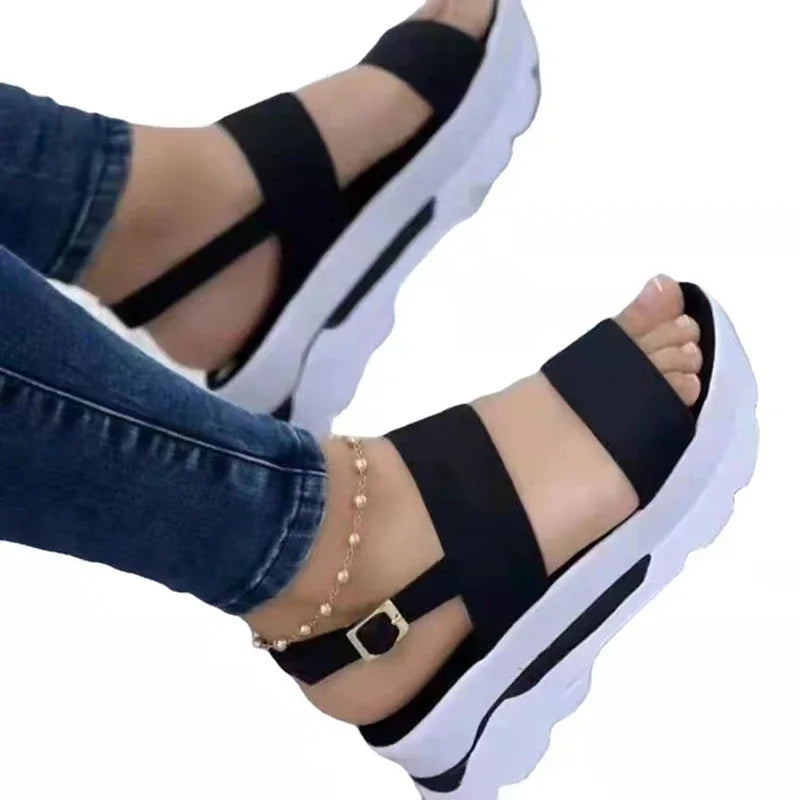 Dame Sandaler Lav Plattform Moderne Design 5