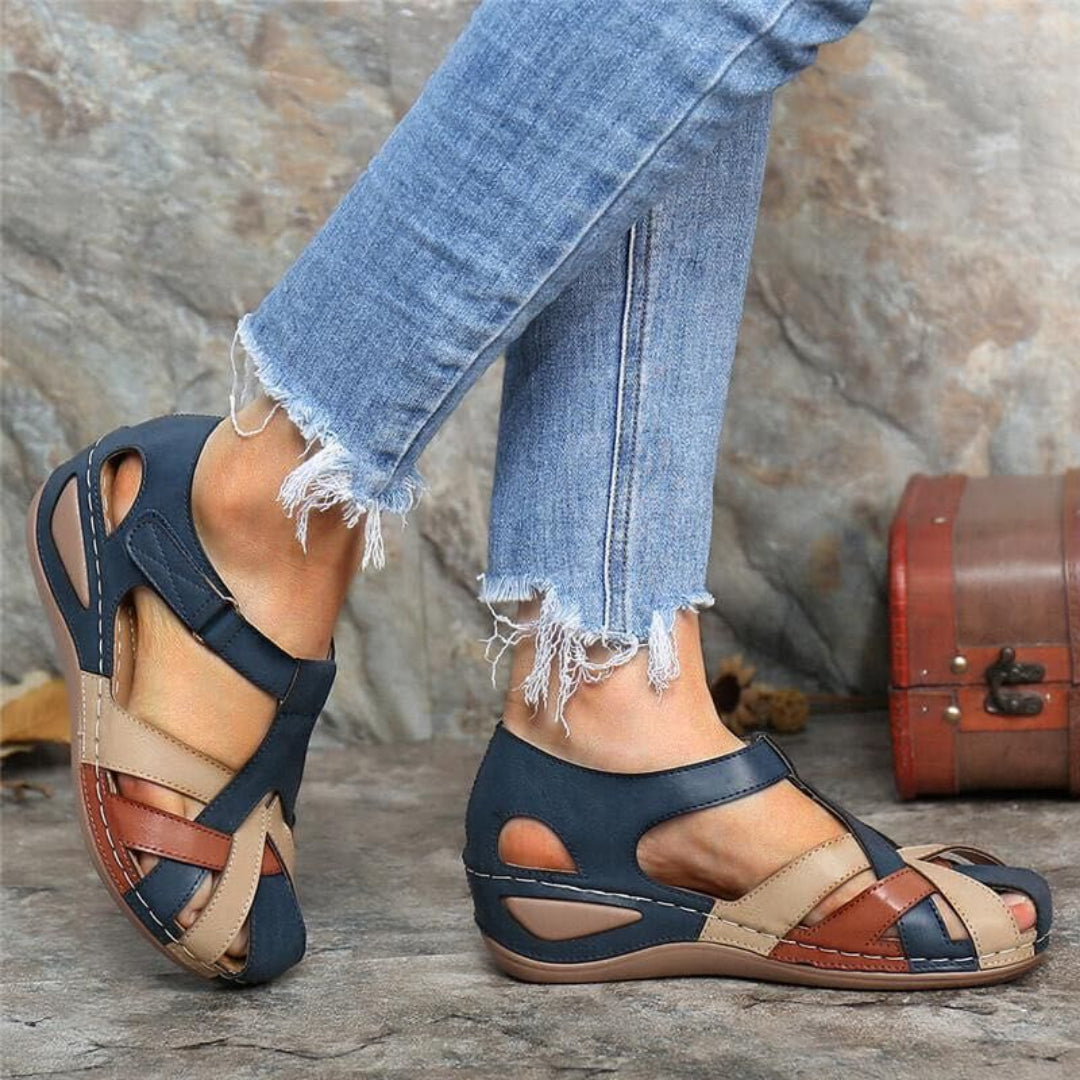 Dame Sandaler Lukkede Tåer Colorblock Design 2