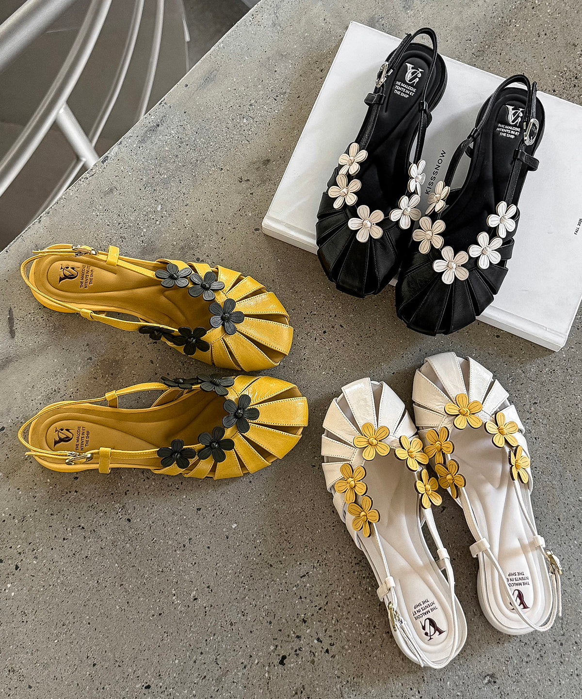 Dame Sandaler Med Blomsterspleising og Hul Design 4