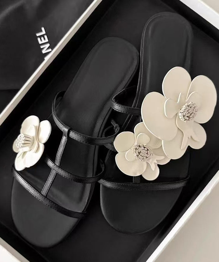 Dame Sandaler Peep Toe Blomsterdesign 0