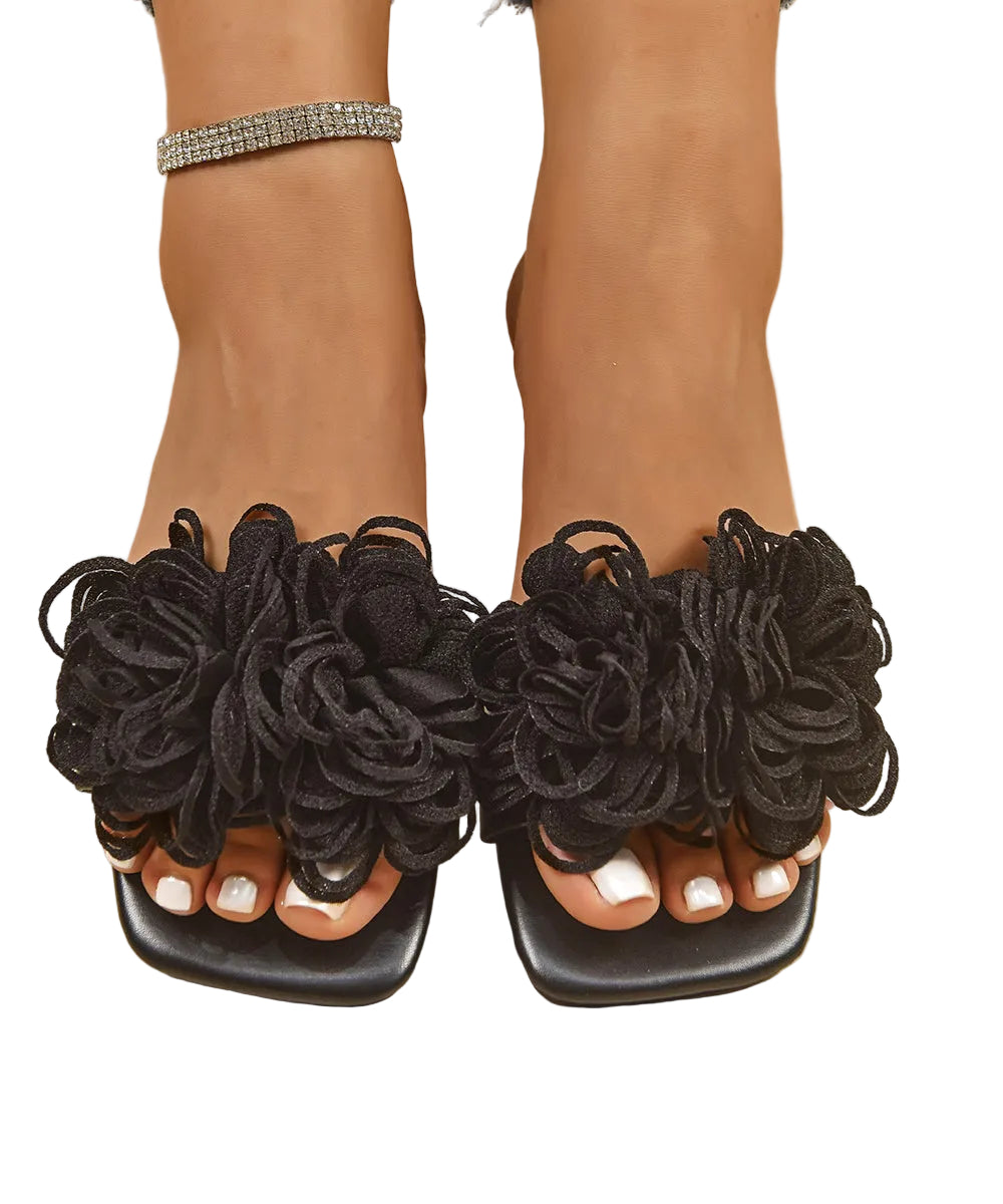 Dame Sandaler Peep Toe med Blomsterdesign 0