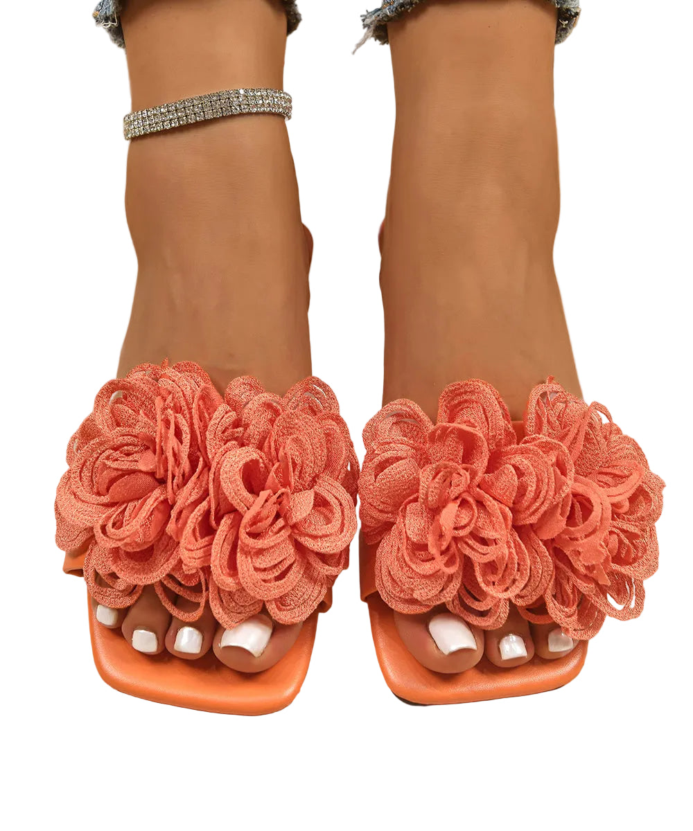 Dame Sandaler Peep Toe med Blomsterprint 1