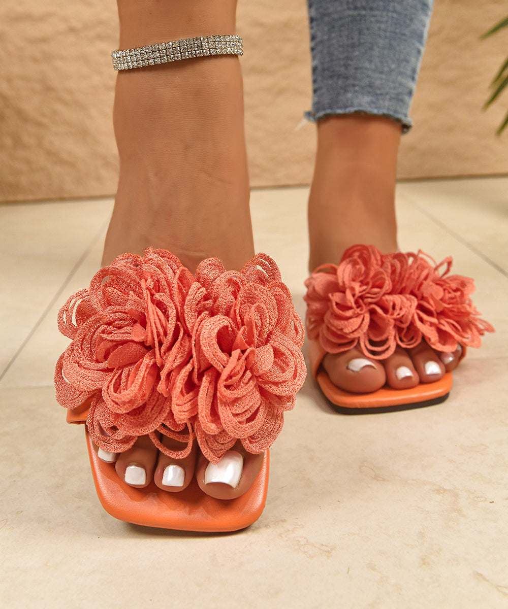 Dame Sandaler Peep Toe med Blomsterprint 2