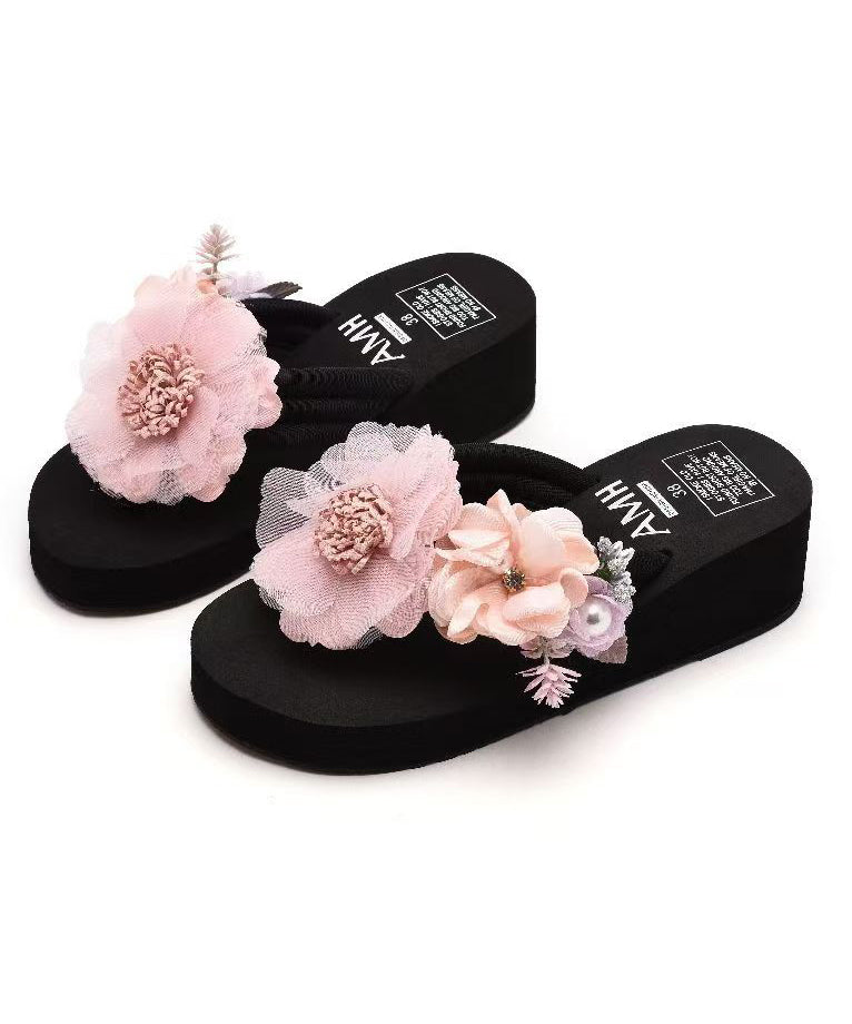 Dame Sandaler Plattform med Blomsterdesign 4