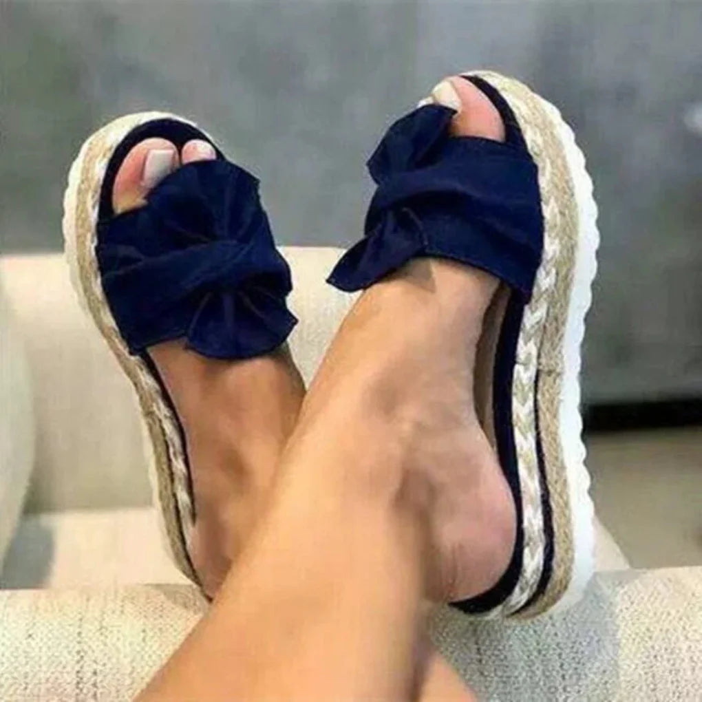 Dame Sandaler Plattform med Sløyfe og Åpen Tå Design 2