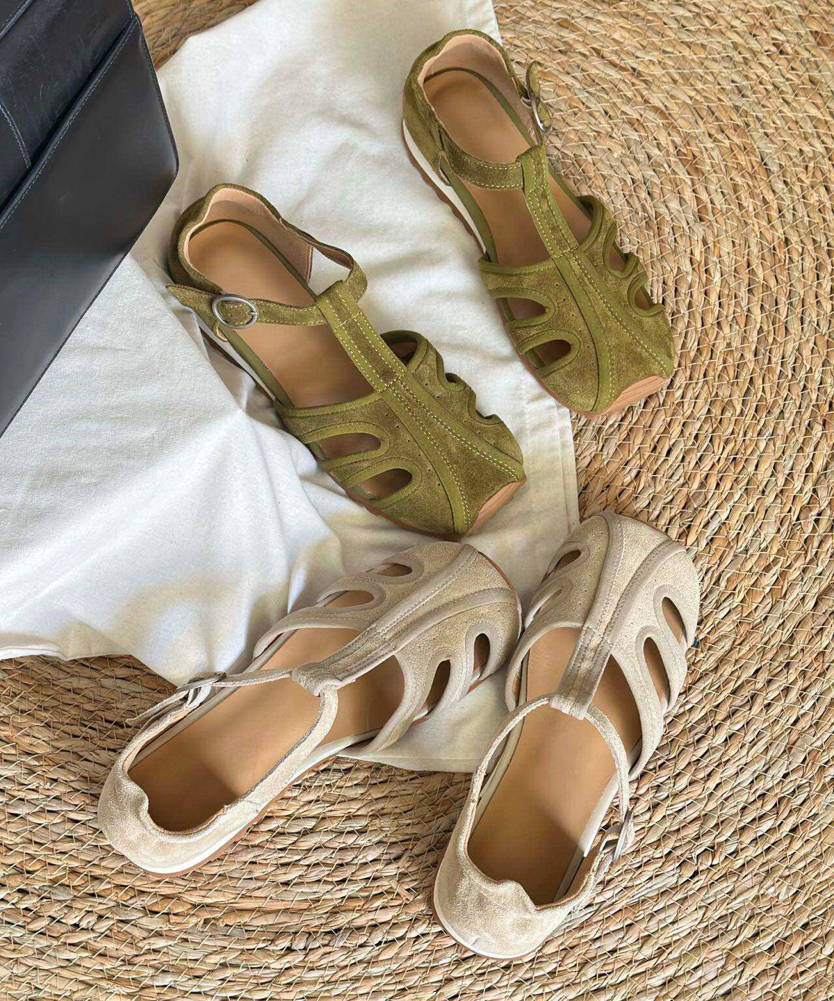 Dame Sandaler Retro Splicing 4