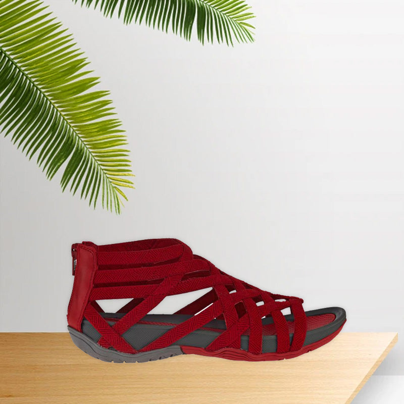 Dame Sandaler Romerske Flate for Sommerbruk 5