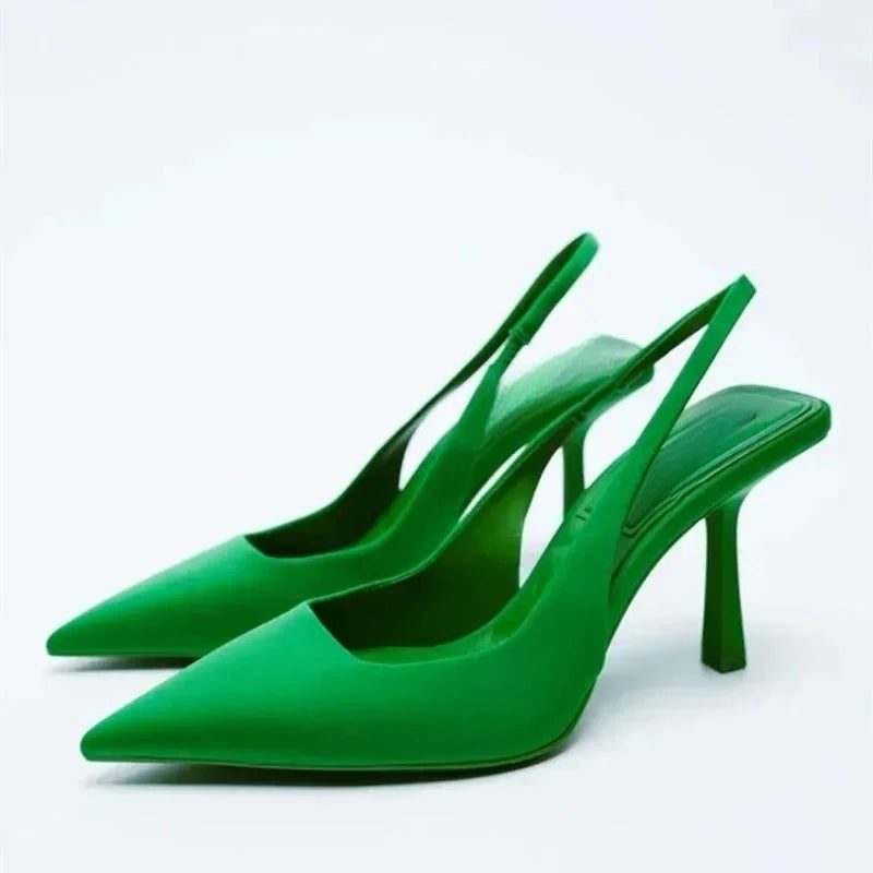 Dame Sandaler Slingback Med Spiss Tå 2
