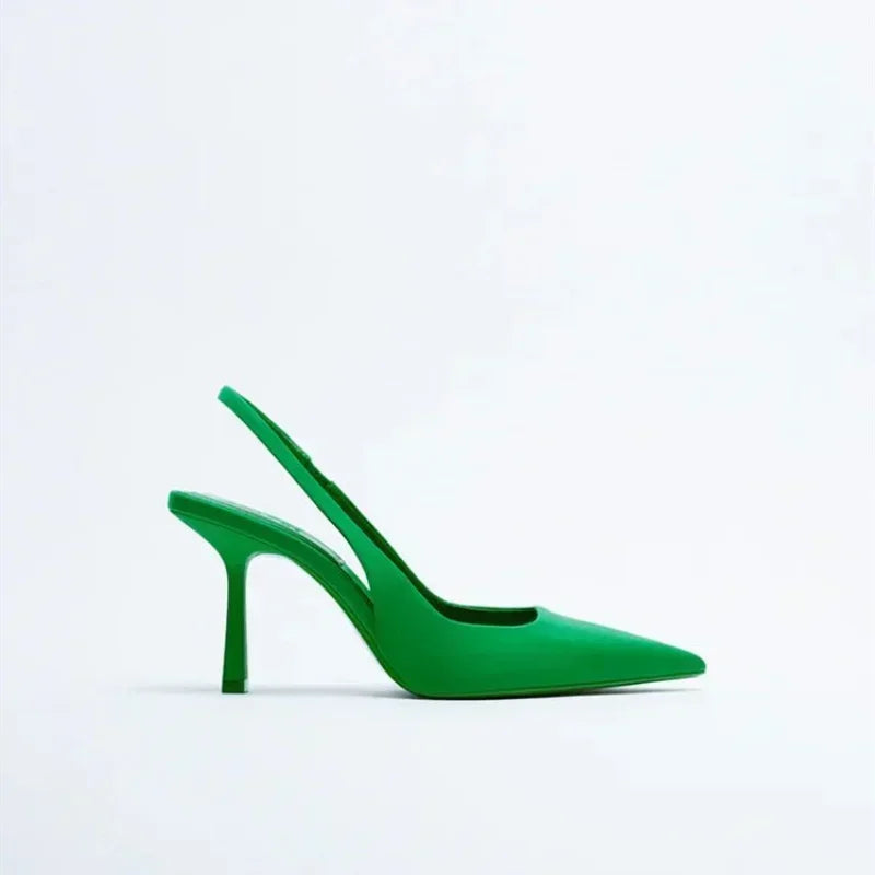 Dame Sandaler Slingback Med Spiss Tå 5