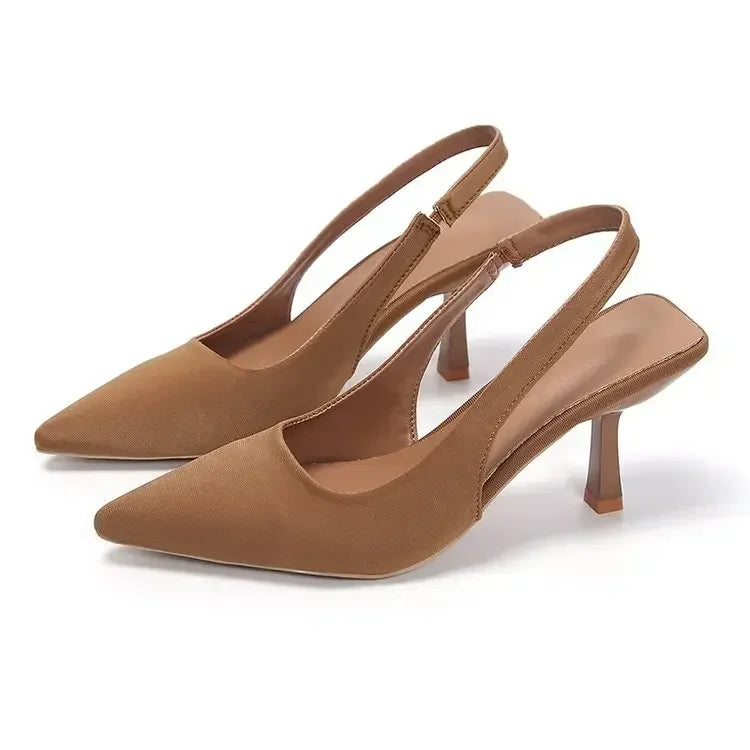 Dame Sandaler Slingback Med Spiss Tå 8
