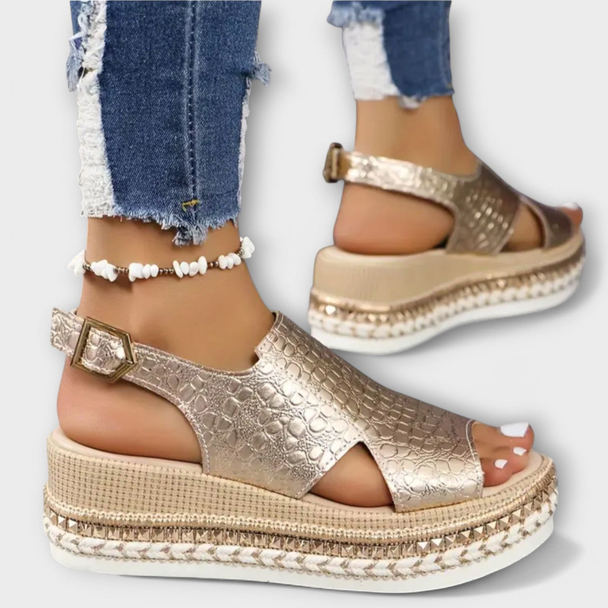 Dame Sandaler Trendy Design Med Justerbare Stropper 2