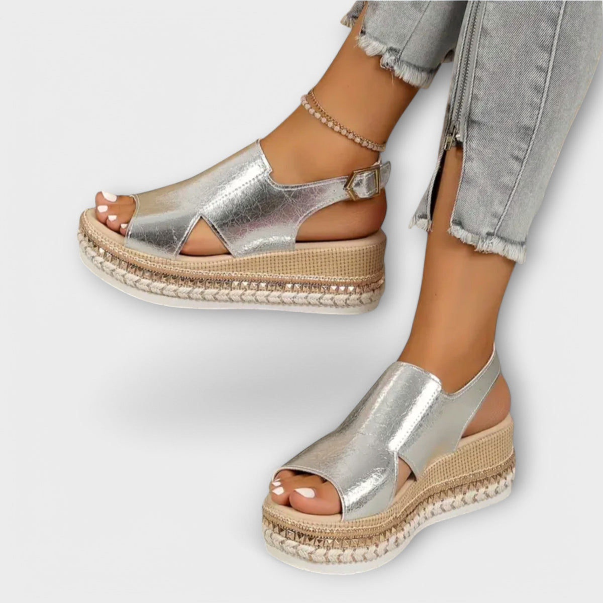 Dame Sandaler Trendy Design Med Justerbare Stropper 4