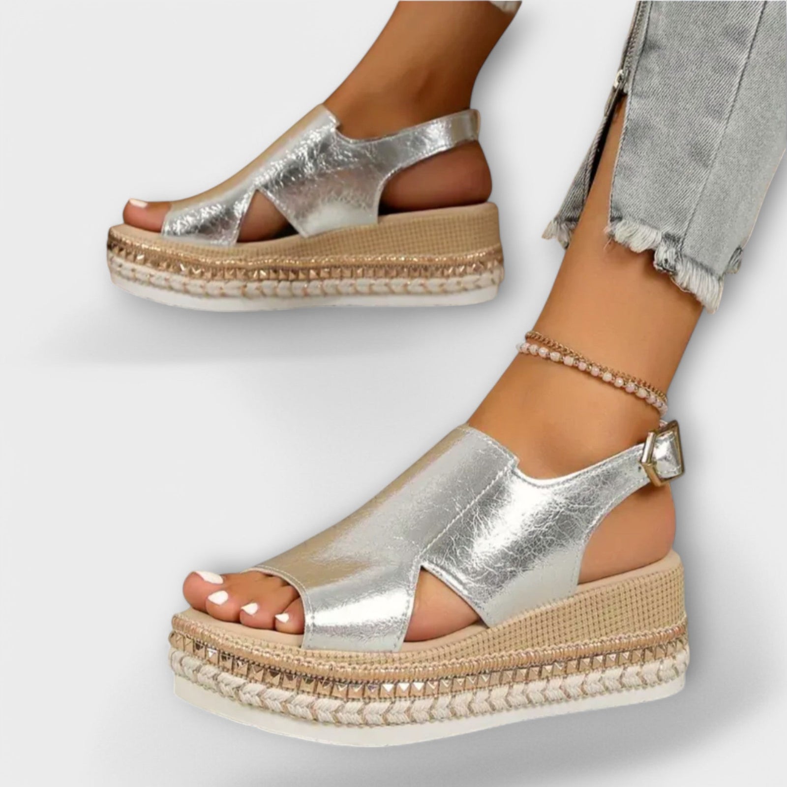 Dame Sandaler Trendy Design Med Justerbare Stropper 5