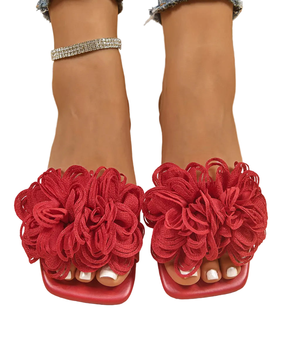 Dame Sandaler med Blomsterdesign og Åpen Tå 1