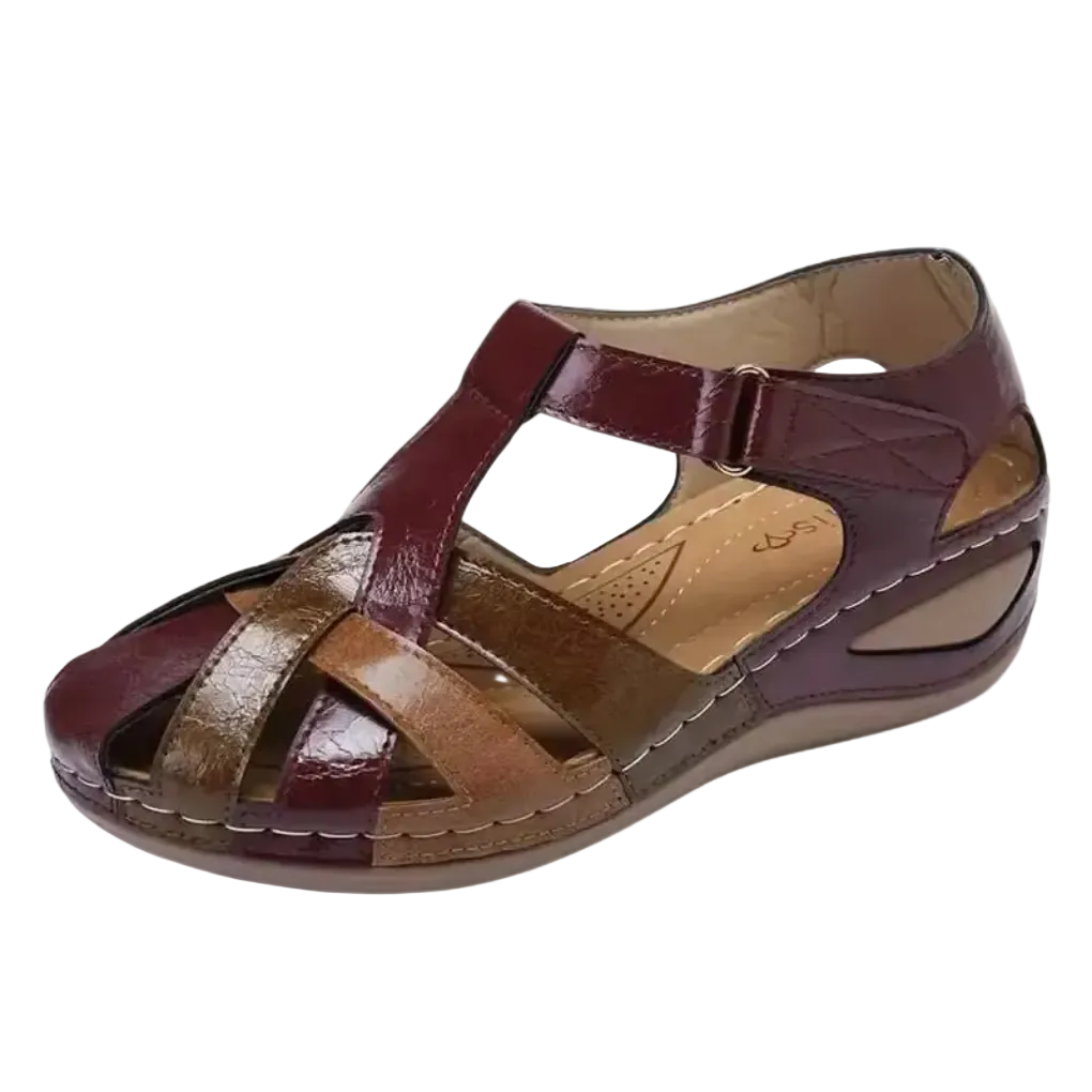 Dame Sandaler med Lukket Tå i Colorblock Stil 0