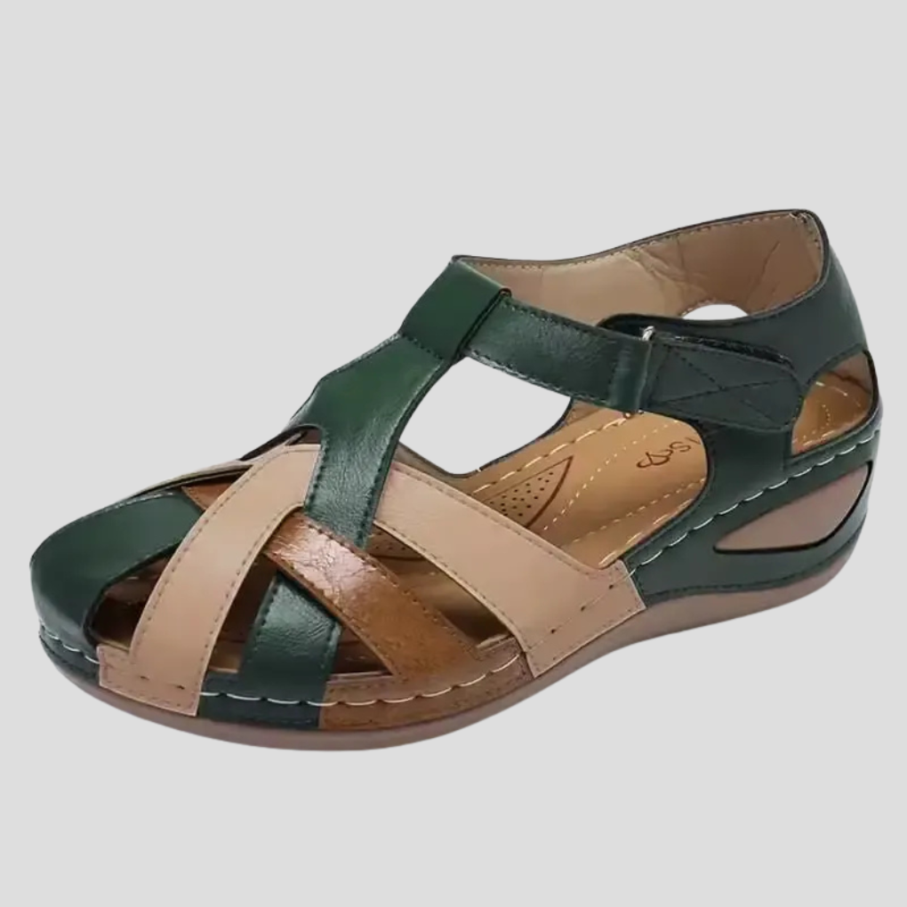 Dame Sandaler med Lukket Tå i Colorblock Stil 1