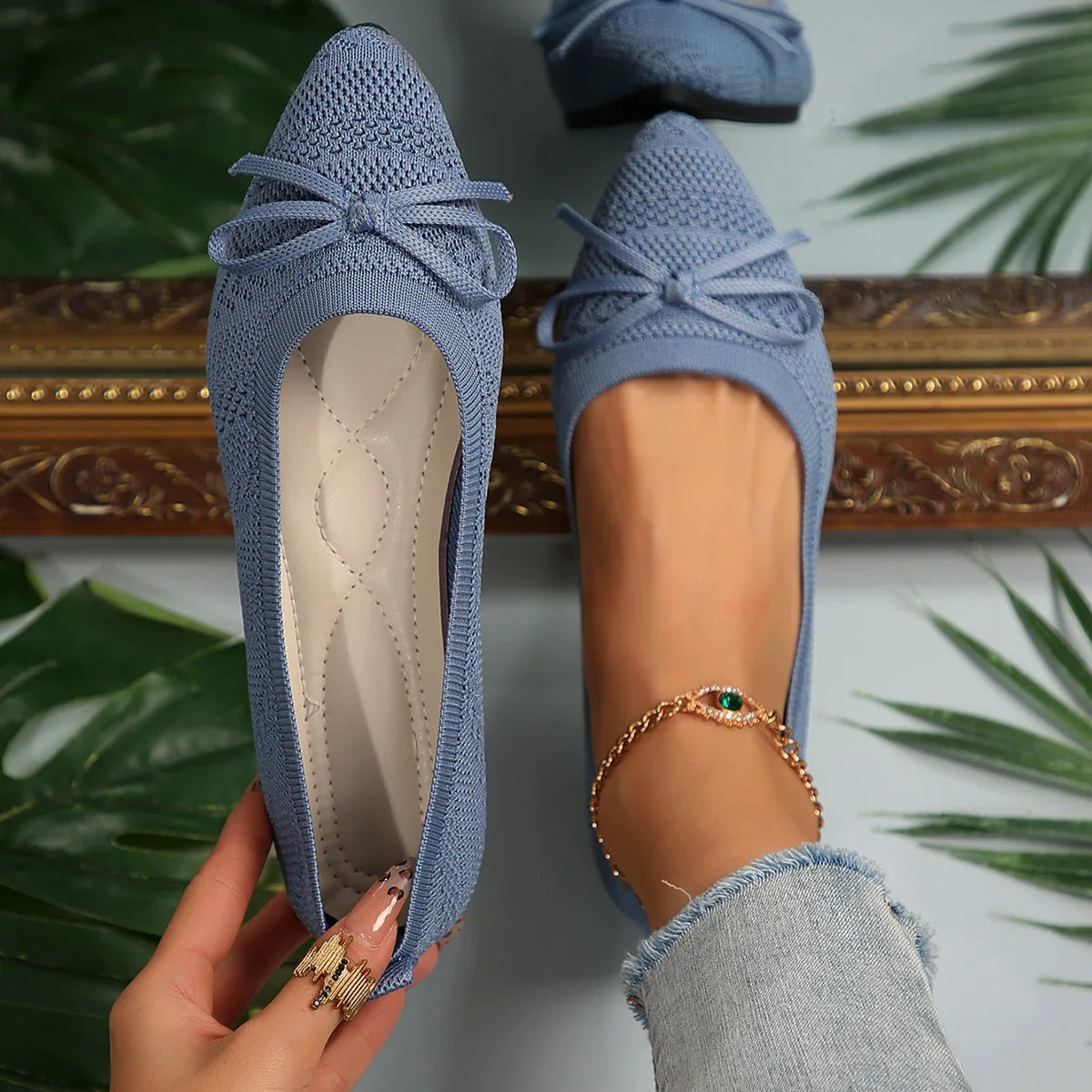 Dame Sandaler med Sløyfe 5