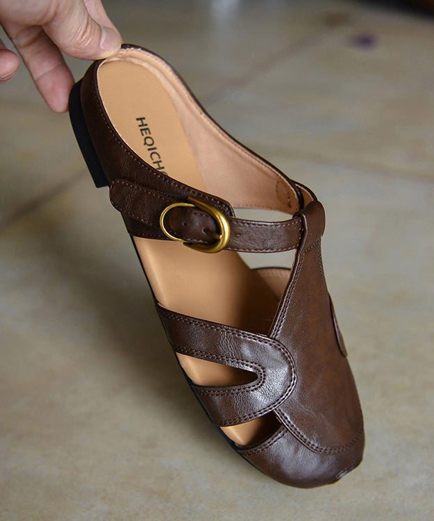 Dame Sandaler med Utskåret Design 4