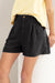 Dame Shorts Høyt Liv Plisseringer Rayon Lin 2