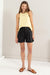 Dame Shorts Høyt Liv Plisseringer Rayon Lin 3