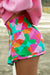 Dame Shorts med Smock Midje og Abstrakt Mønster 8