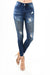 Dame Skinny Jeans Høy Midje Ødelagte Denim 1