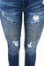 Dame Skinny Jeans Høy Midje Ødelagte Denim 4