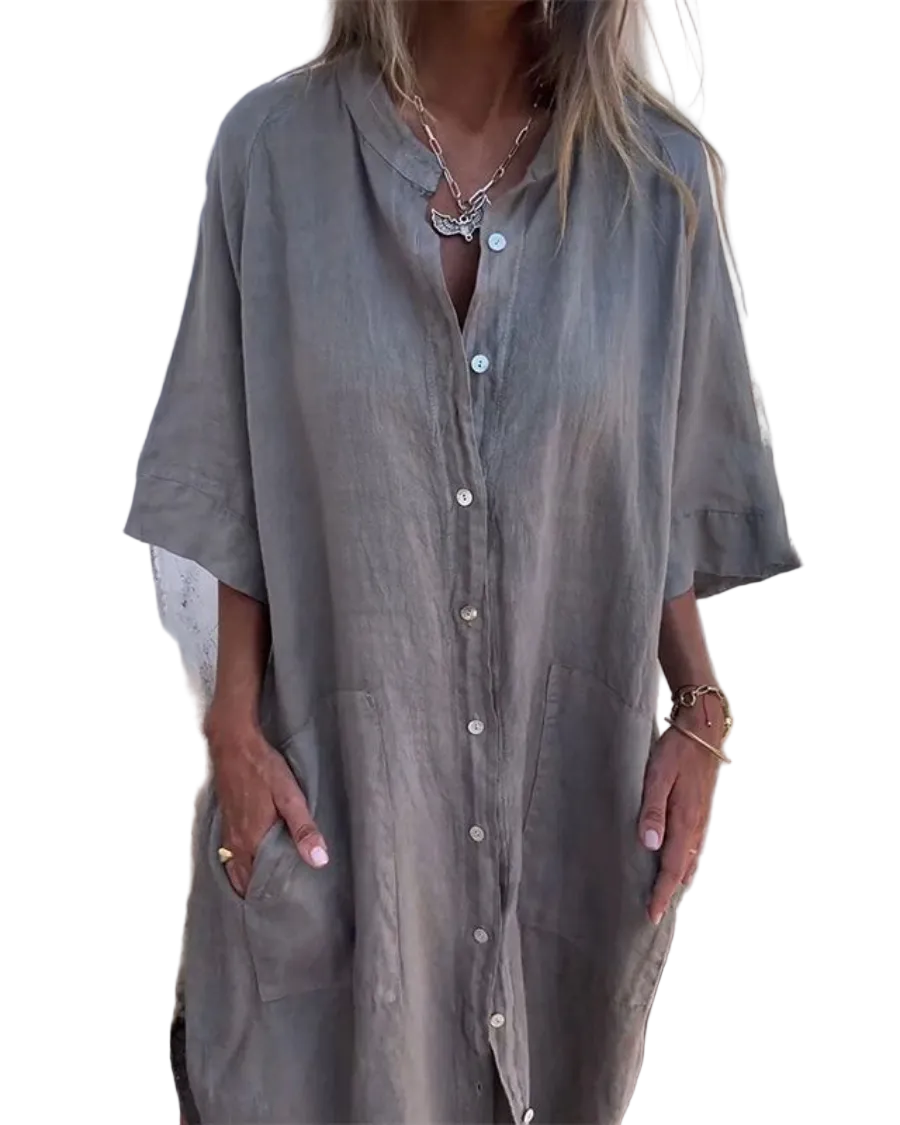 Dame Skjortekjole Boho Stil 0