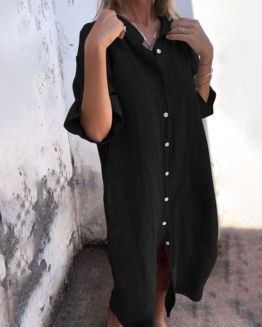Dame Skjortekjole Boho Stil 1
