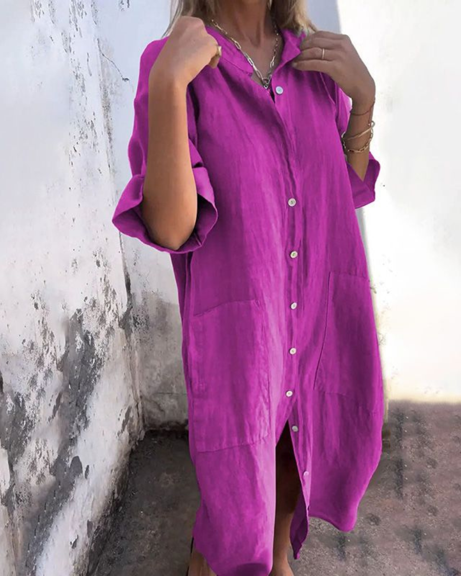 Dame Skjortekjole Boho Stil 4