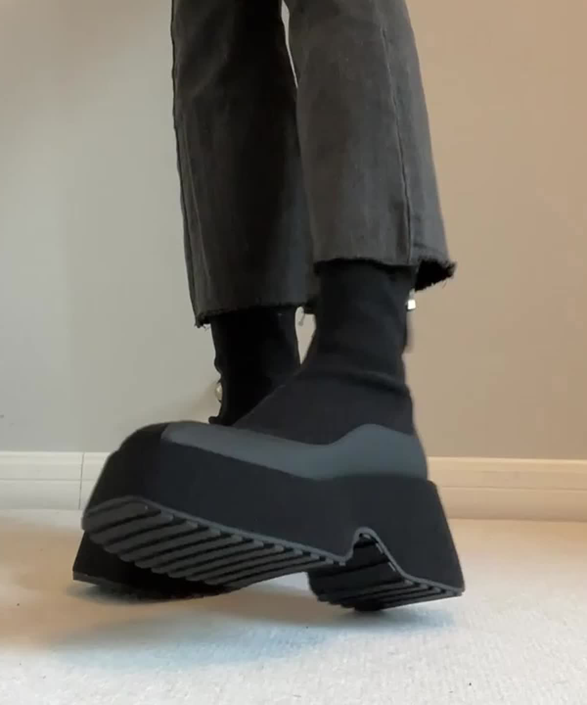 Dame Skjøteplattformstøvler med Glidelås 3