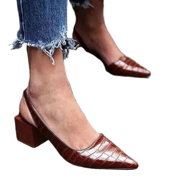 Dame Slingback Pumps Spiss Tå 0