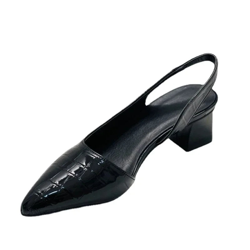 Dame Slingback Pumps Spiss Tå 5