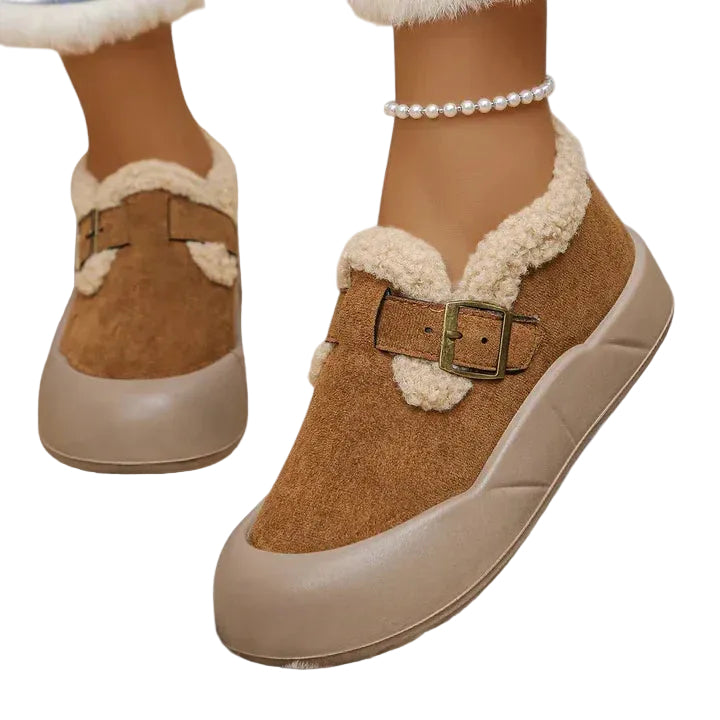 Dame Slip-On Sko med Spenne 3