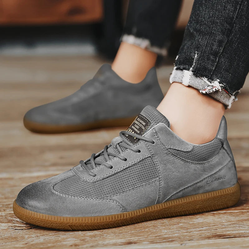 Dame Sneakers i Semsket Skinn Minimalistisk Stil 2