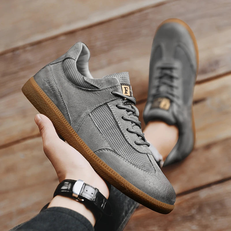 Dame Sneakers i Semsket Skinn Minimalistisk Stil 3