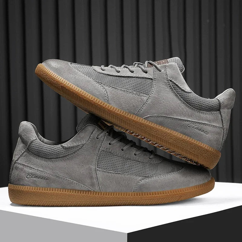 Dame Sneakers i Semsket Skinn Minimalistisk Stil 6