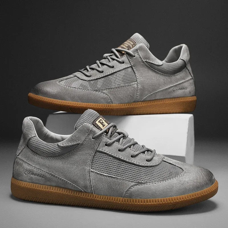 Dame Sneakers i Semsket Skinn Minimalistisk Stil 7