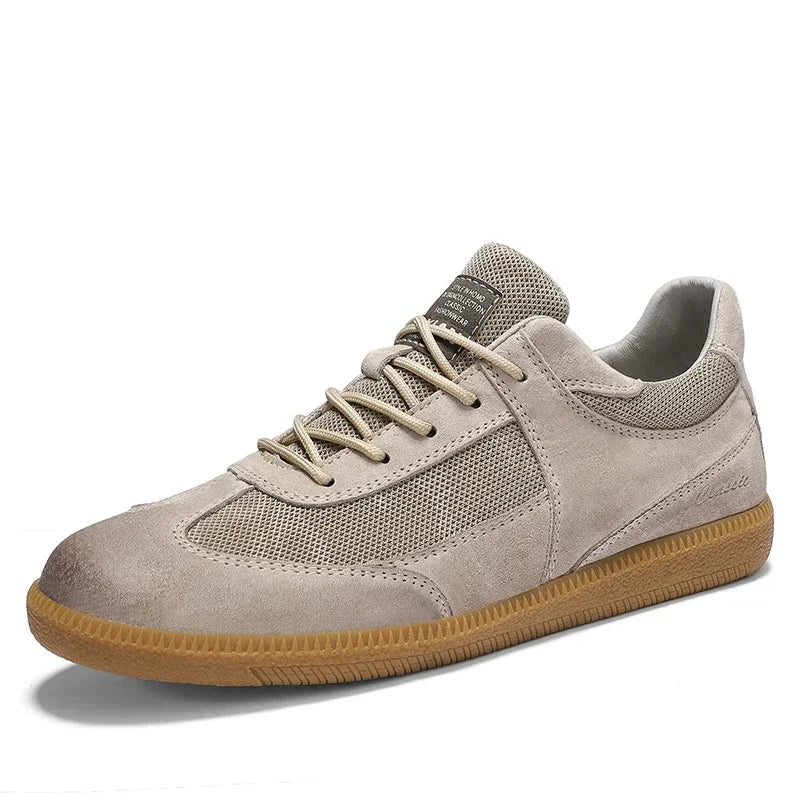 Dame Sneakers i Semsket Skinn Minimalistisk Stil 9