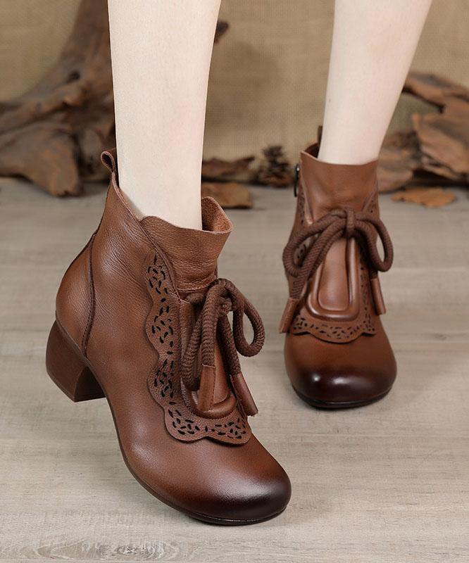 Dame Snørestøvler med Glidelås 1