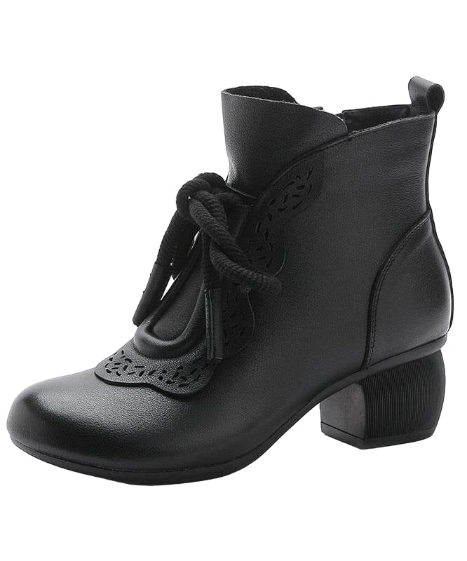 Dame Snørestøvler med Glidelås 4