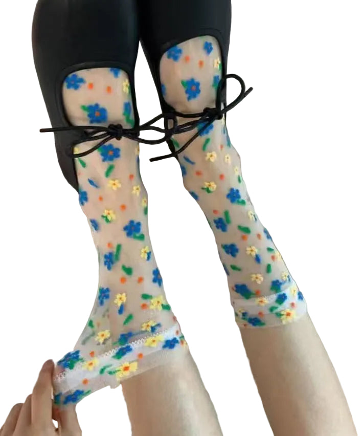 Dame Sokker Midt på Leggen Mesh Stil 0