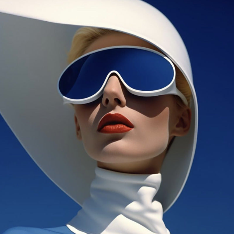 Dame Solbriller Futuristisk Design Minimalistisk Stil 1