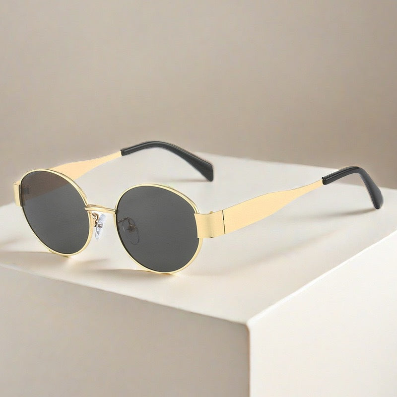 Dame Solbriller Oval Form med 100 % UV-Beskyttelse 1