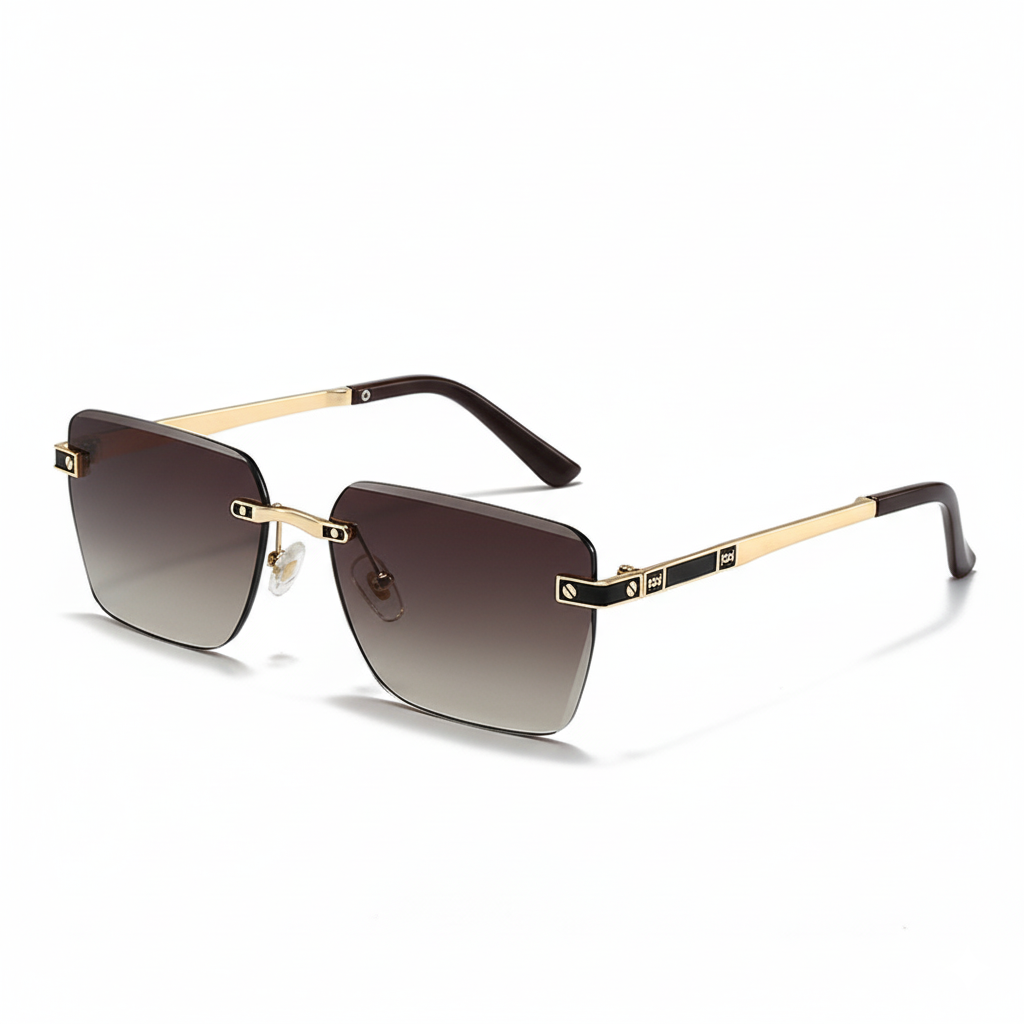 Dame Solbriller Rimless med Elegant Design 2