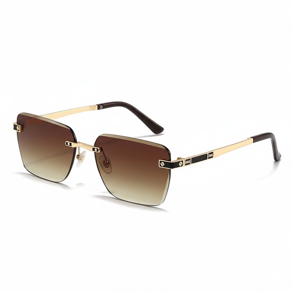 Dame Solbriller Rimless med Elegant Design 3
